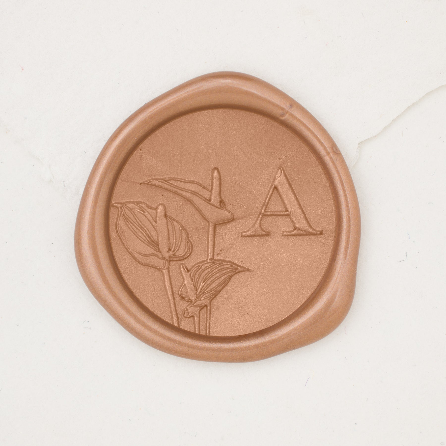 Anthurium Single Initial Wax Seals