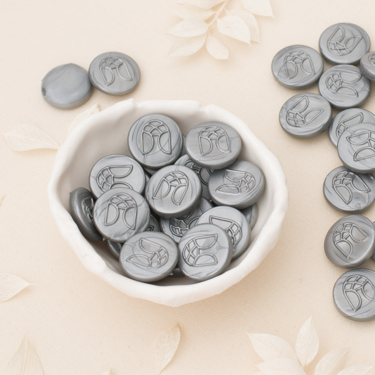 Silver Sealing Wax Beads (50 Pack)