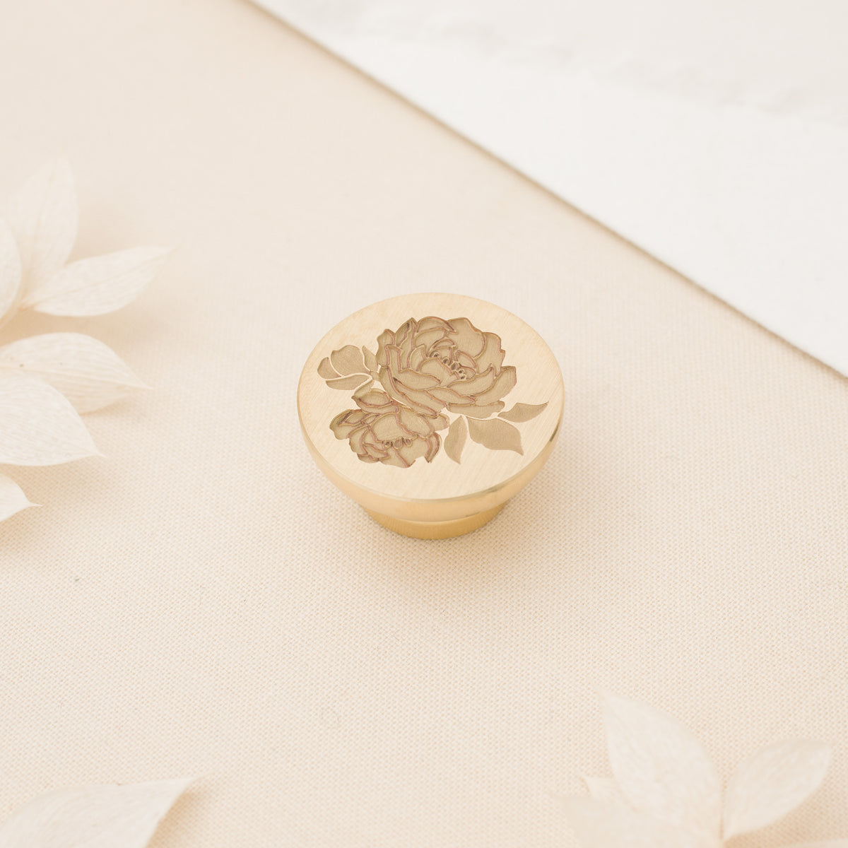Vintage Peonies 3D Wax Stamp