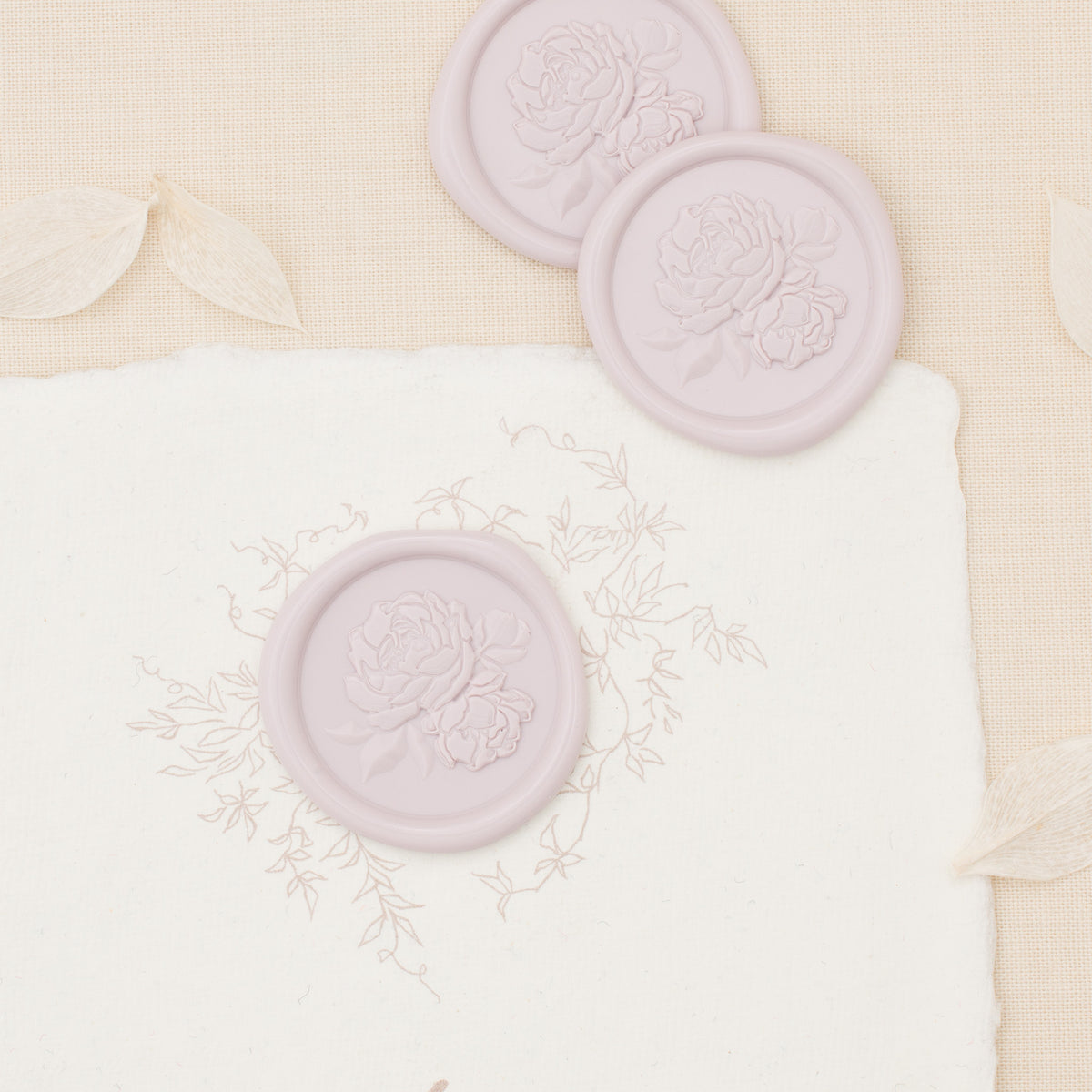 Vintage Peonies 3D Wax Seals