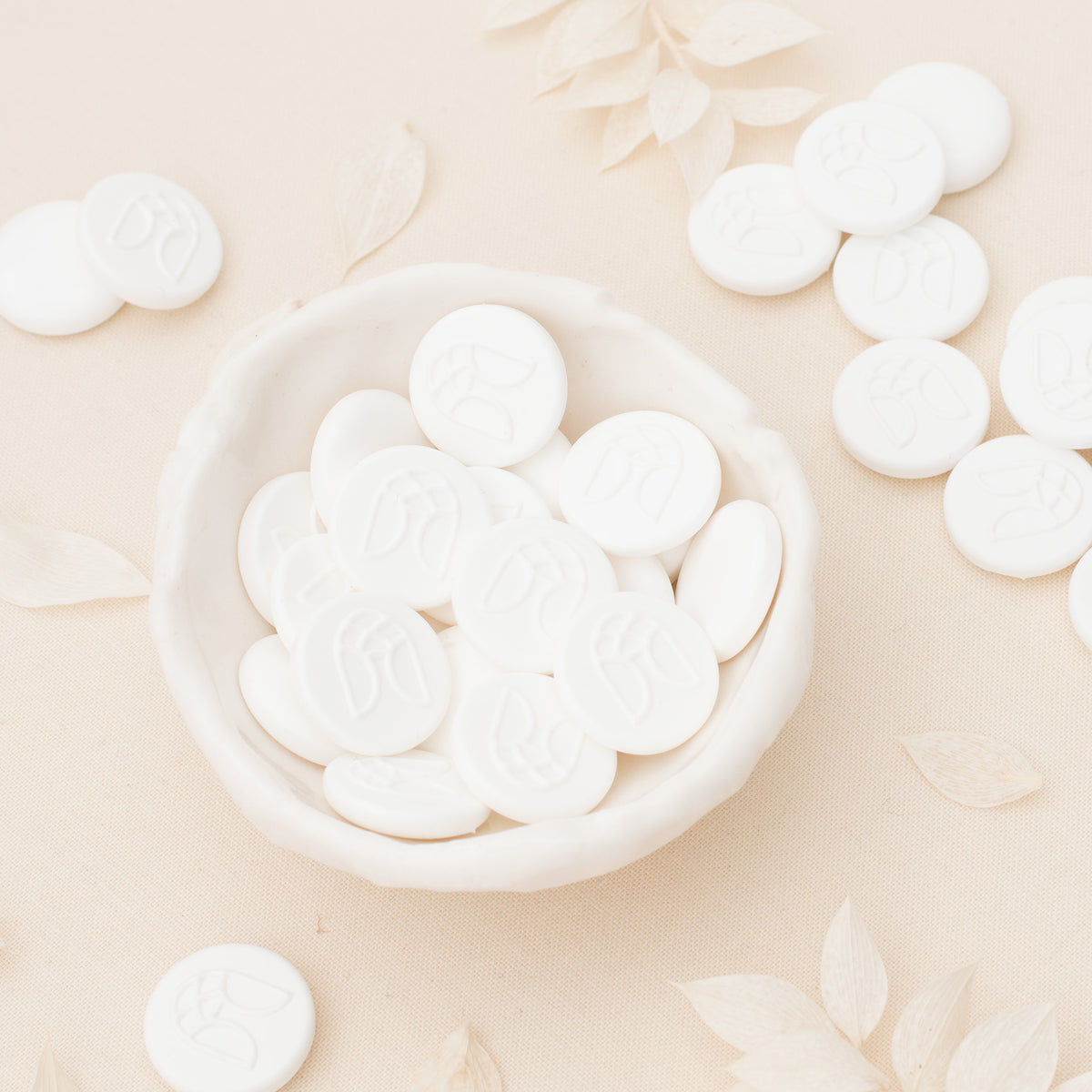 White Sealing Wax Beads (50 Pack)