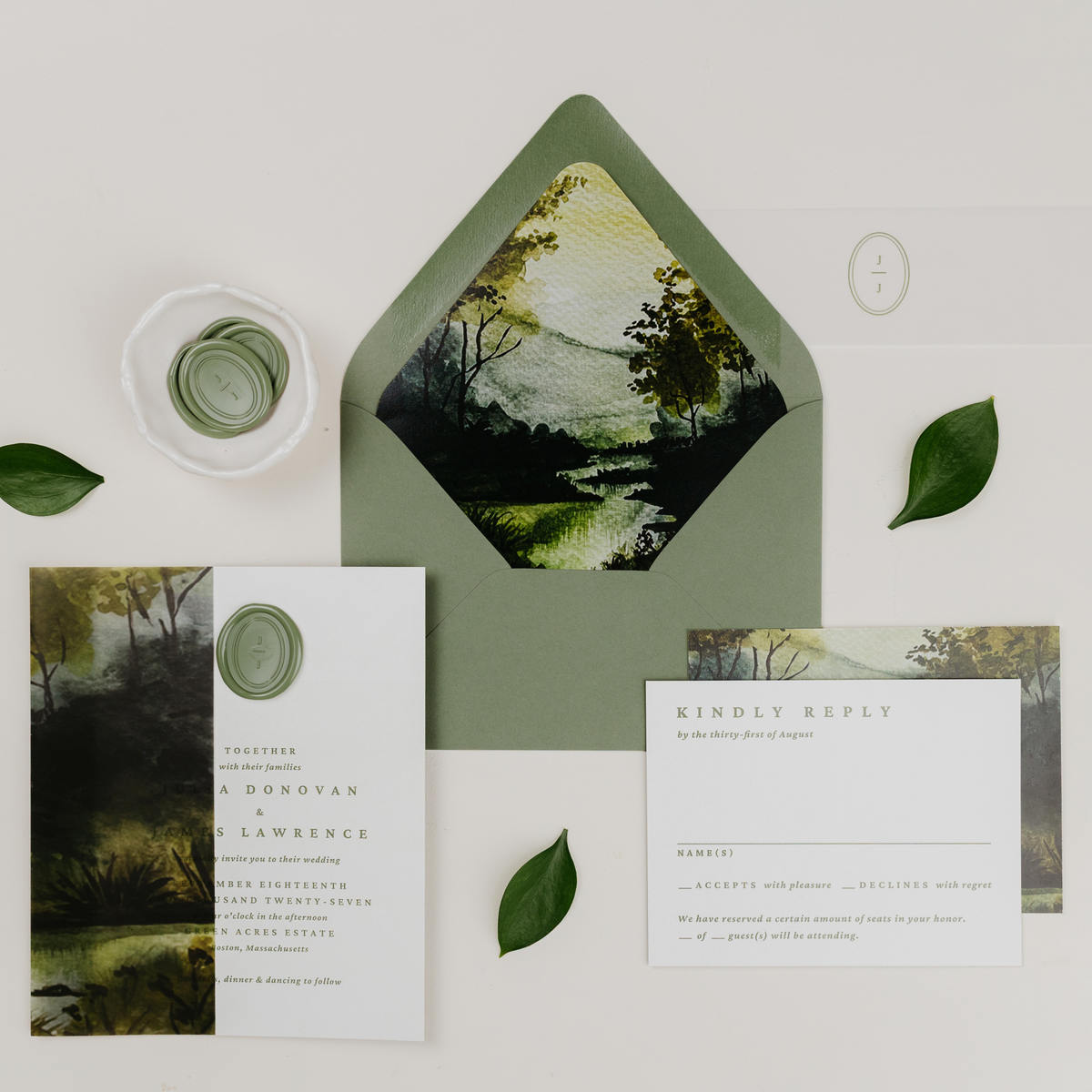 Modern Romance RSVP Card