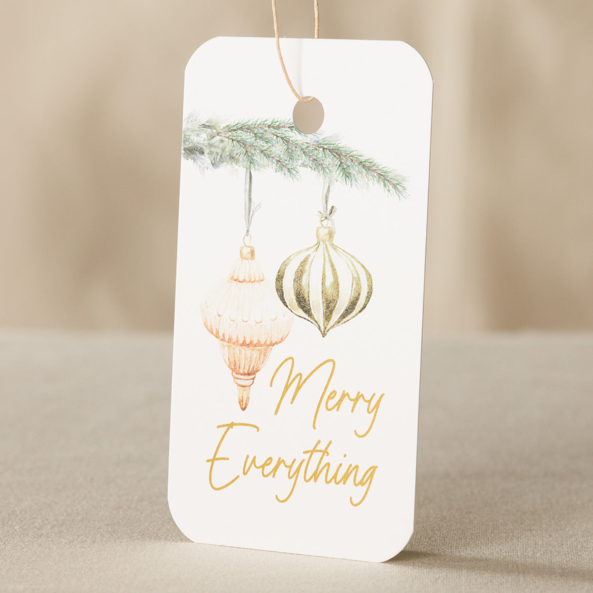 Golden Tidings Gift Tag - 10 Pack