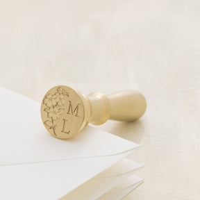 Forget Me Nots Monogram Wax Stamp