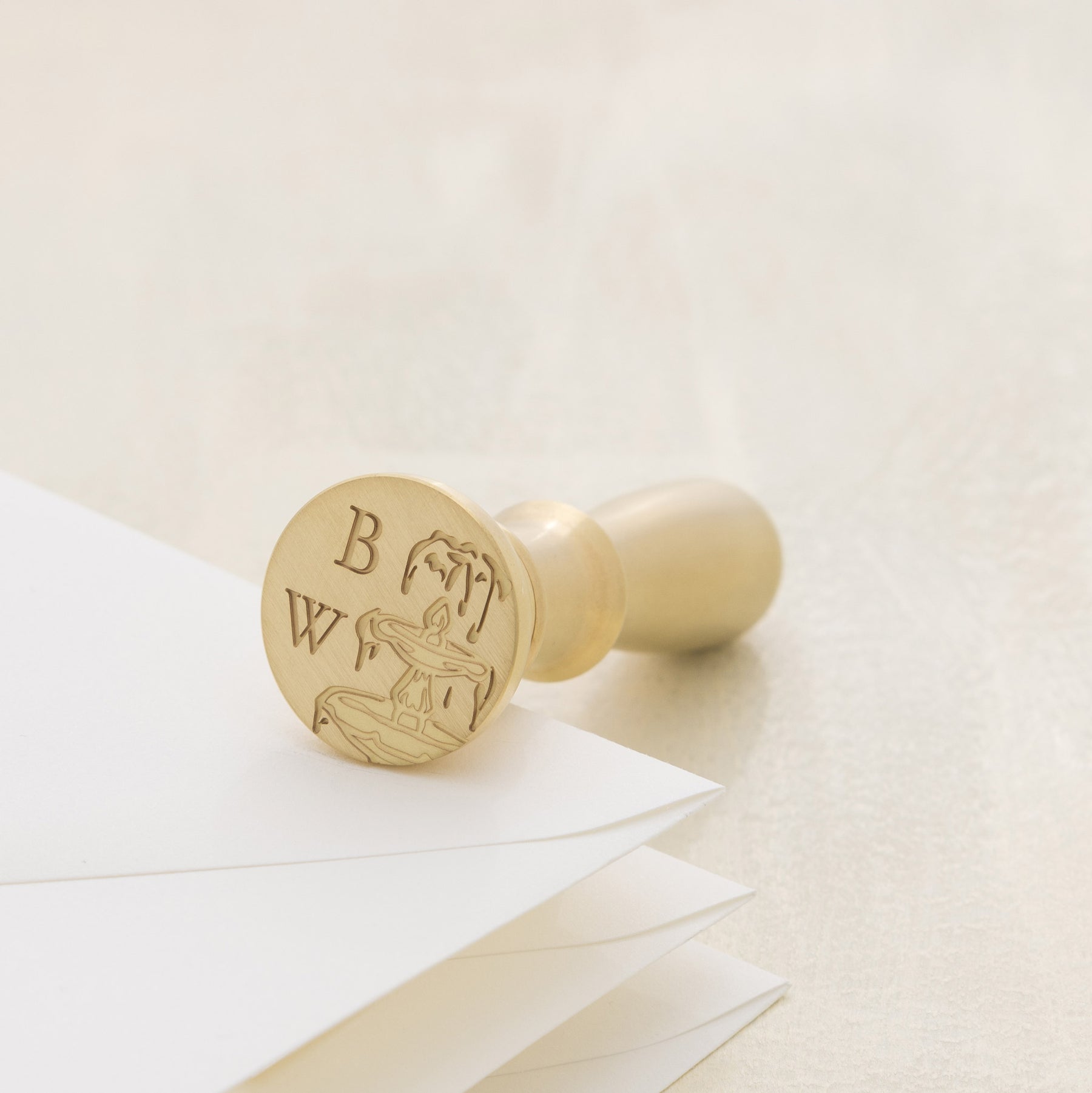 Fountain Monogram Wax Stamp