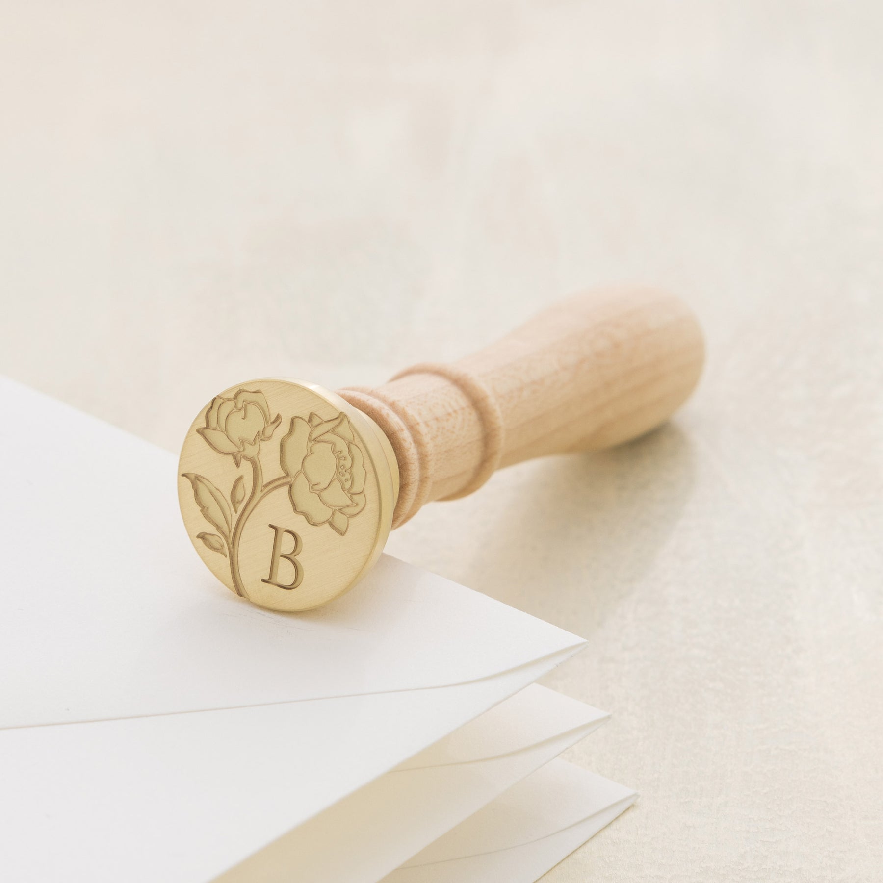 Garden Roses Monogram Wax Stamp