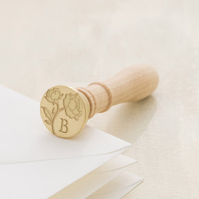 Garden Roses Monogram Wax Stamp