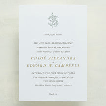 (Sample) Climbing Roses Wedding Invitations