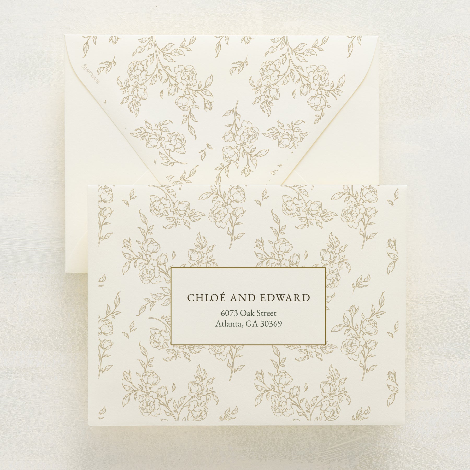 (Sample) Climbing Roses Addressed Envelopes