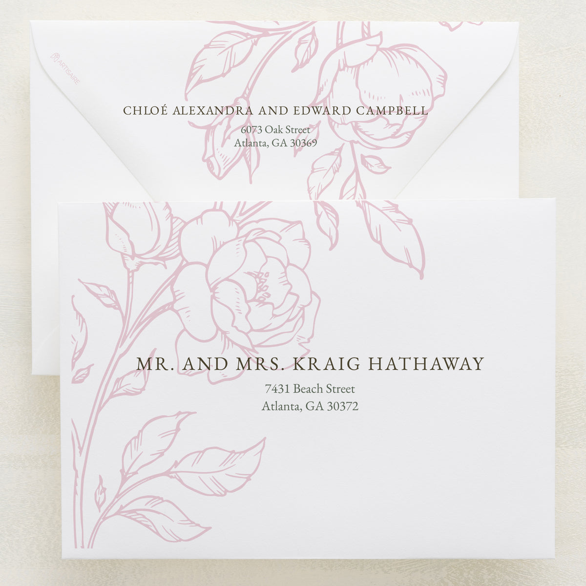 Climbing Roses Addressed Envelopes