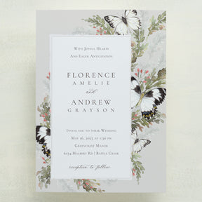 Hearts A Flutter Wedding Invitations