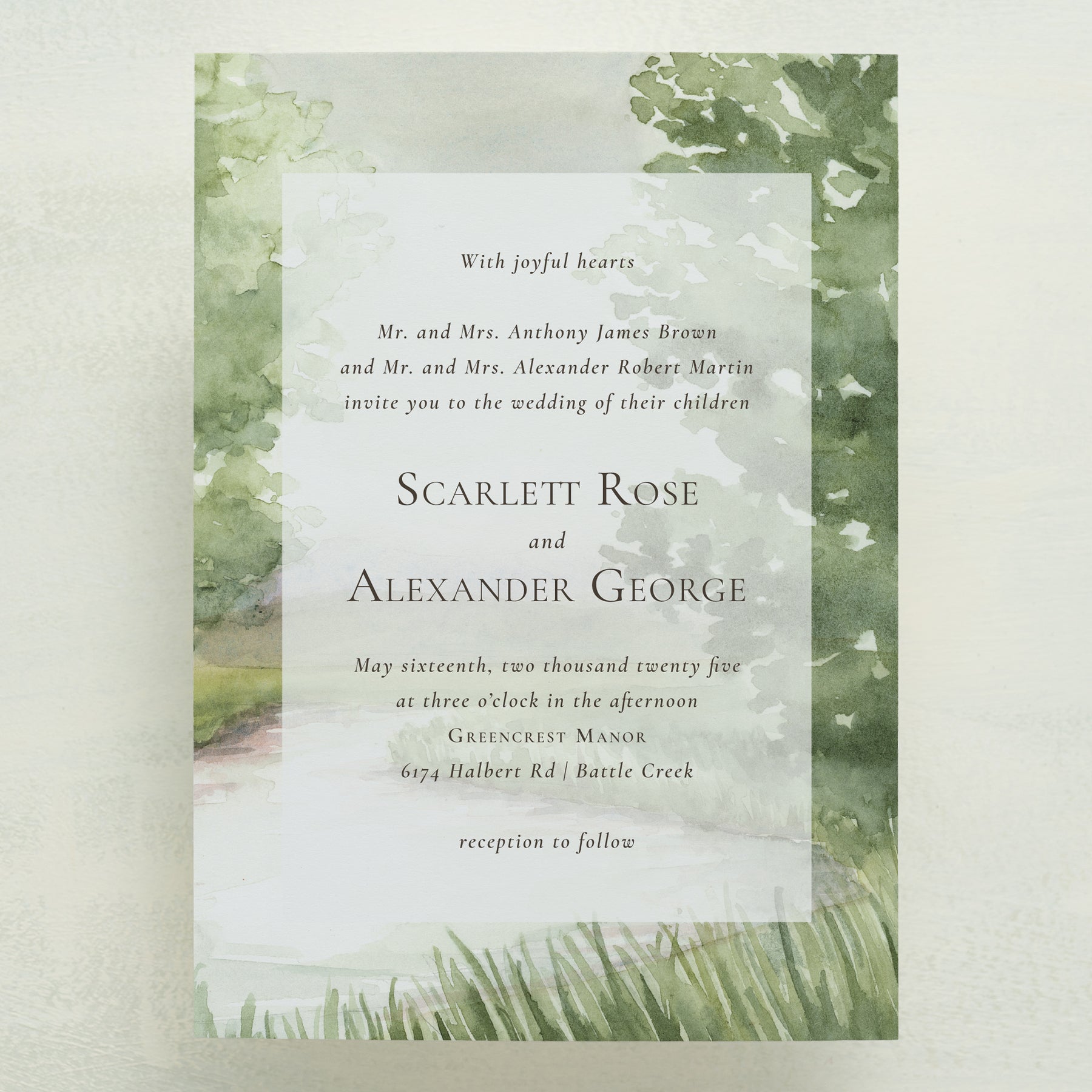 Swan Lake Wedding Invitations