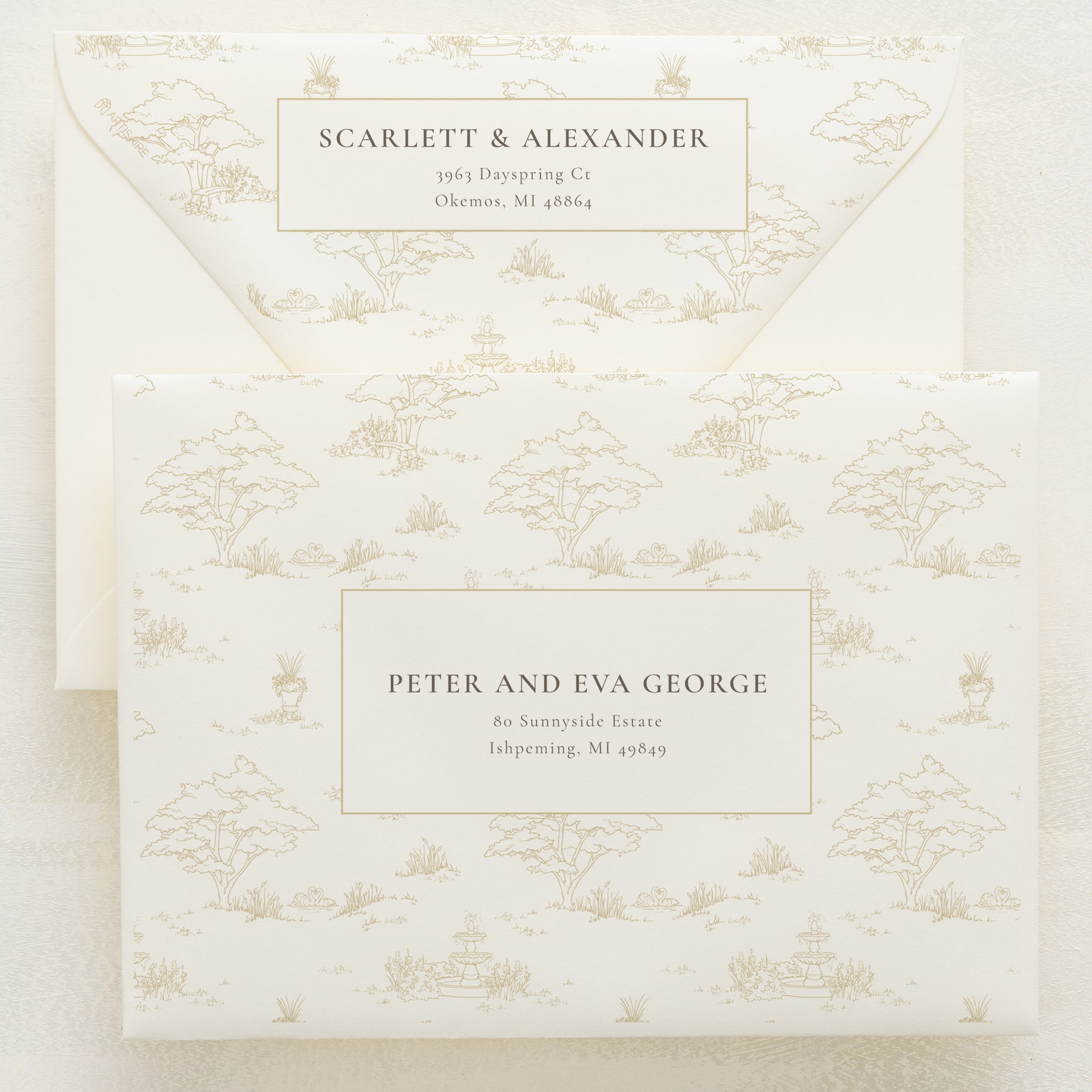 Swan Lake Addressed Envelopes