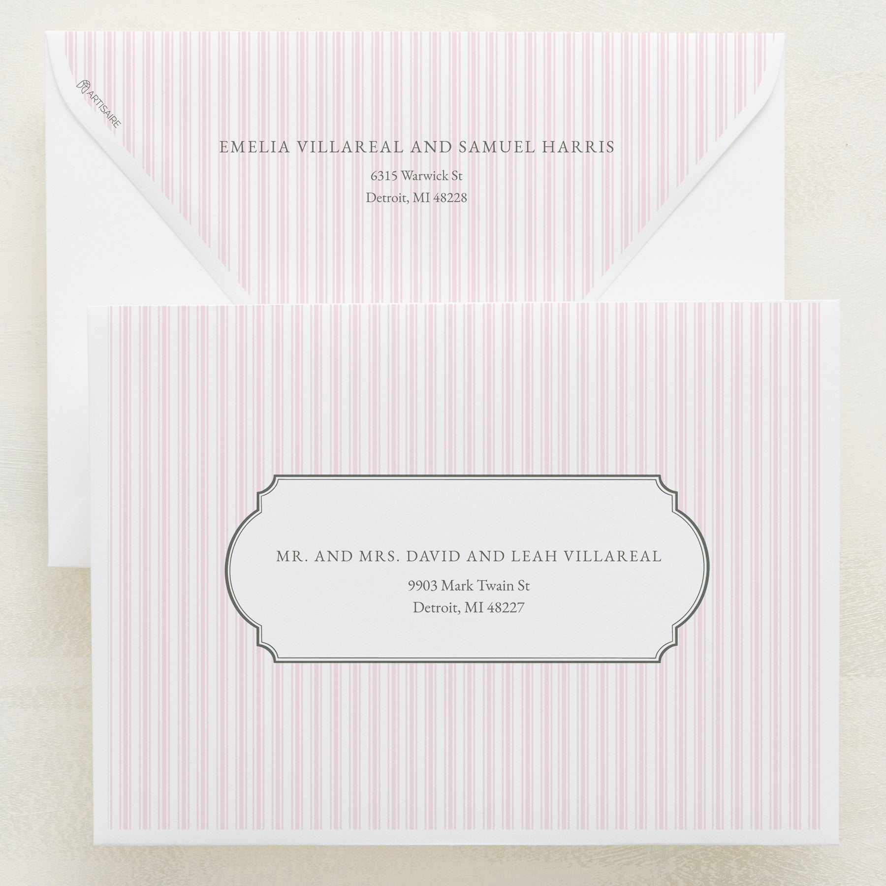 (Sample) Tete A Tete Addressed Envelopes