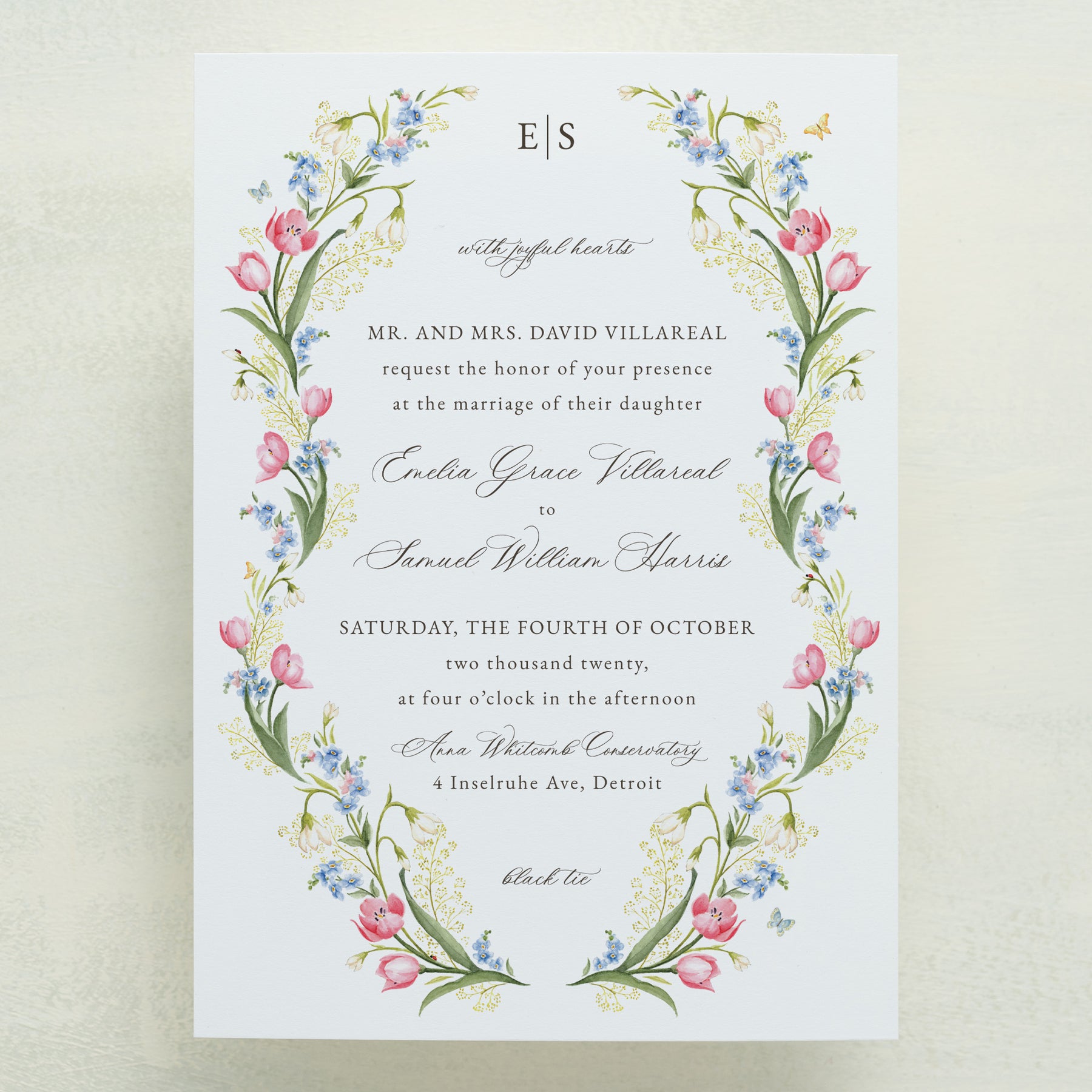 (Sample) Tete A Tete Wedding Invitations