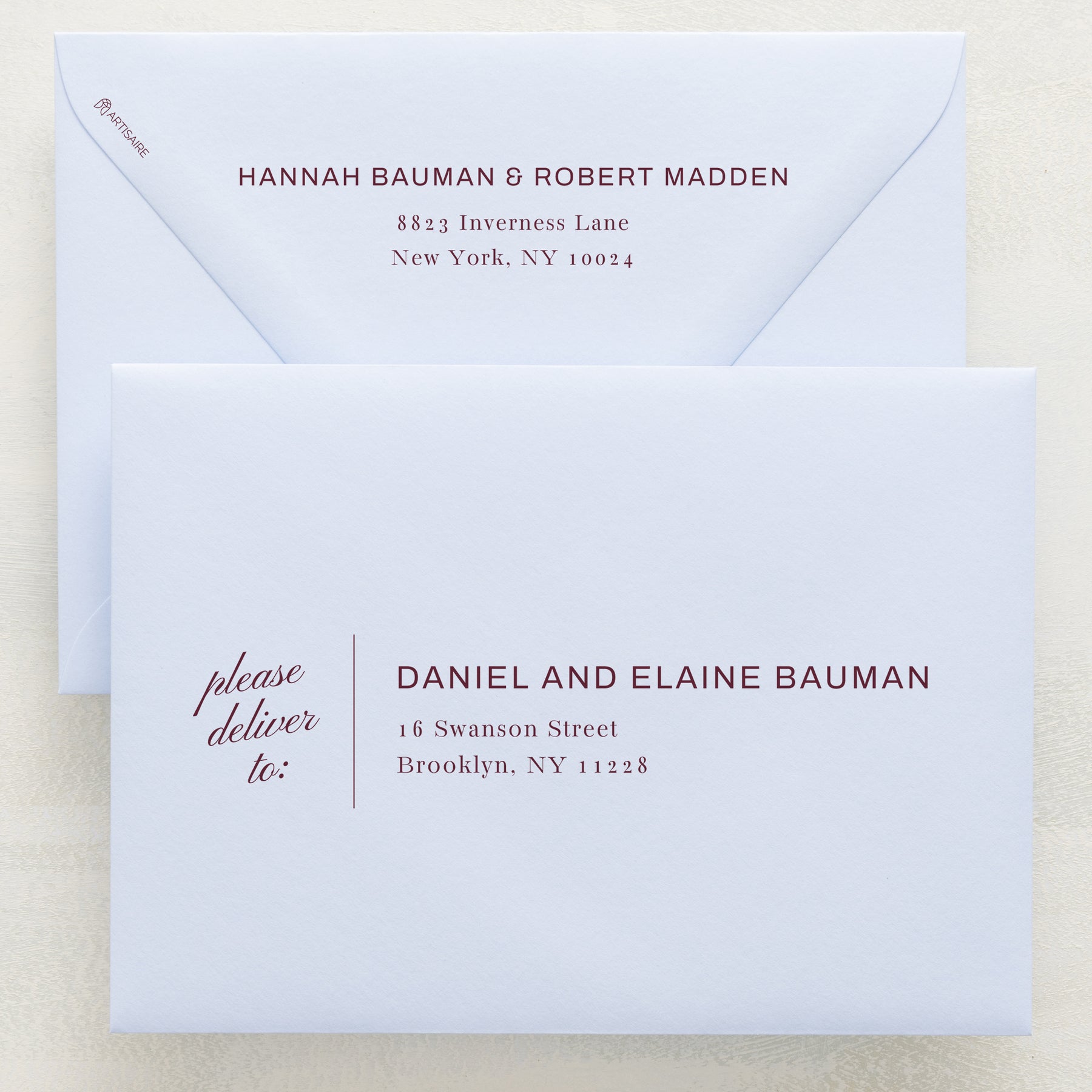 Family Traditions Addressed Envelopes