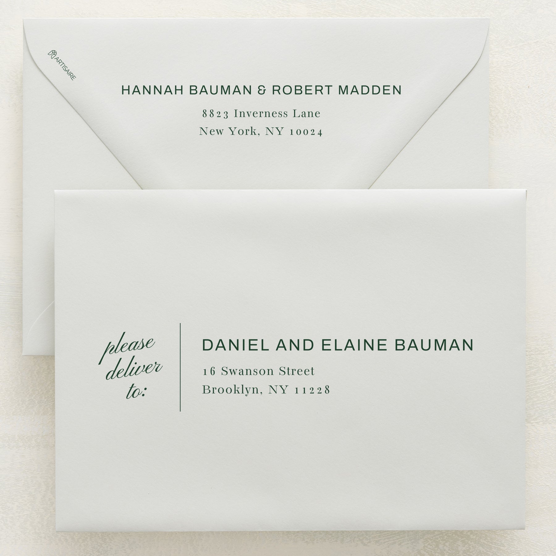 Family Traditions Addressed Envelopes