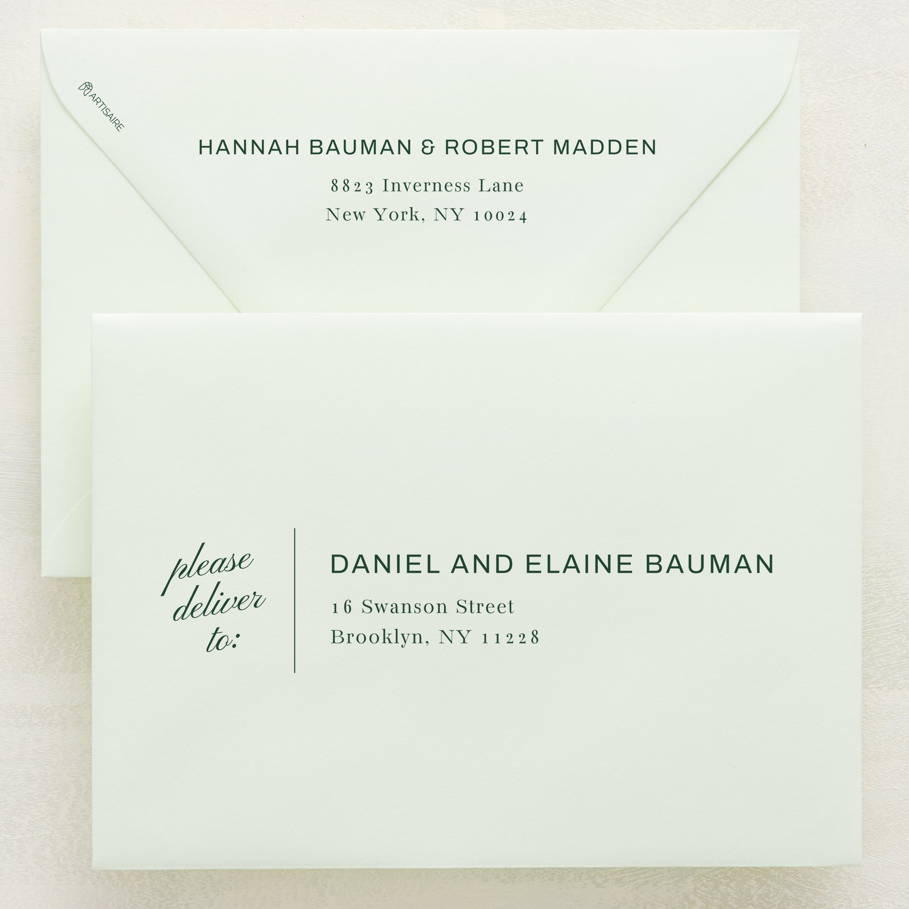 Family Traditions Addressed Envelopes