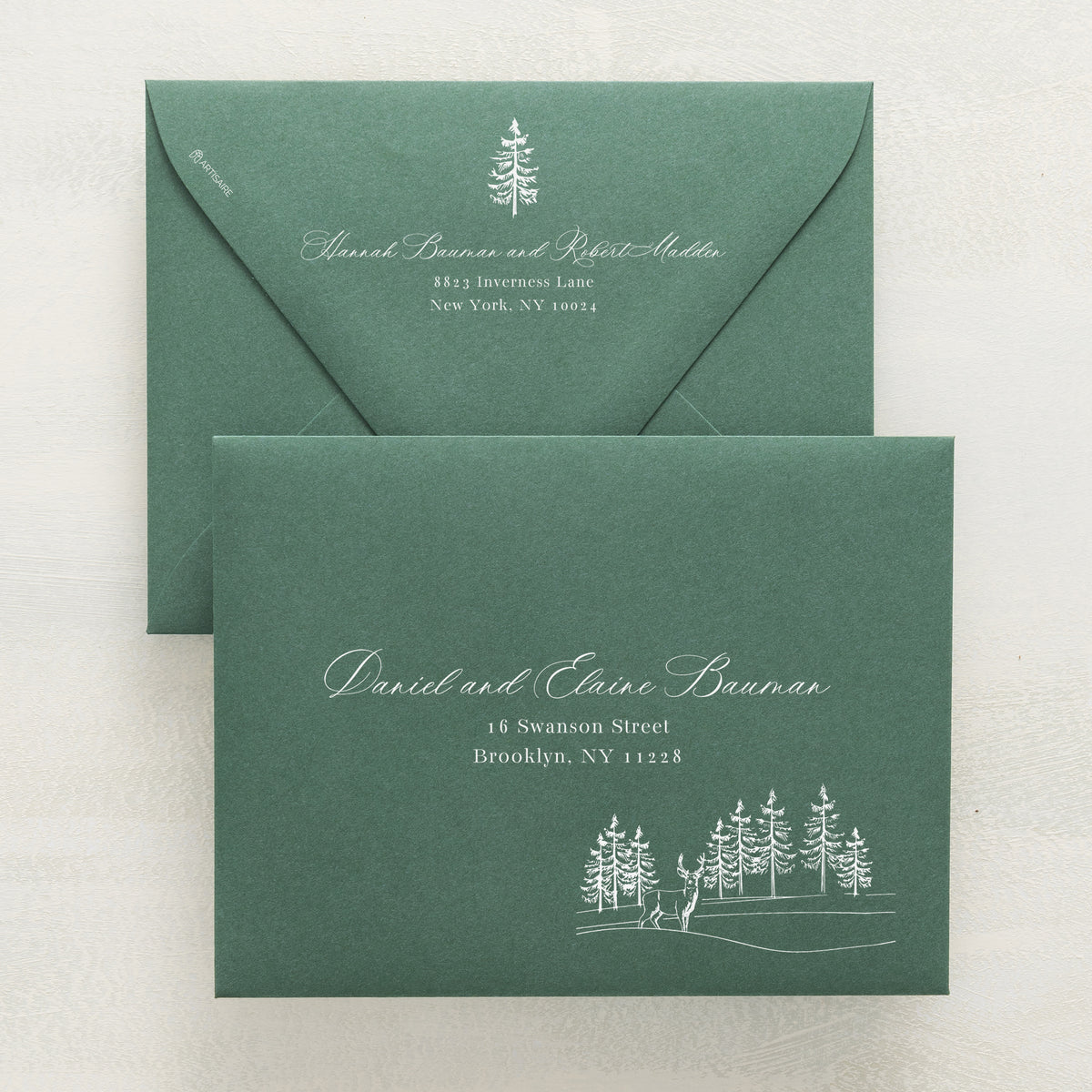 Winter Hideaway Addressed Envelopes