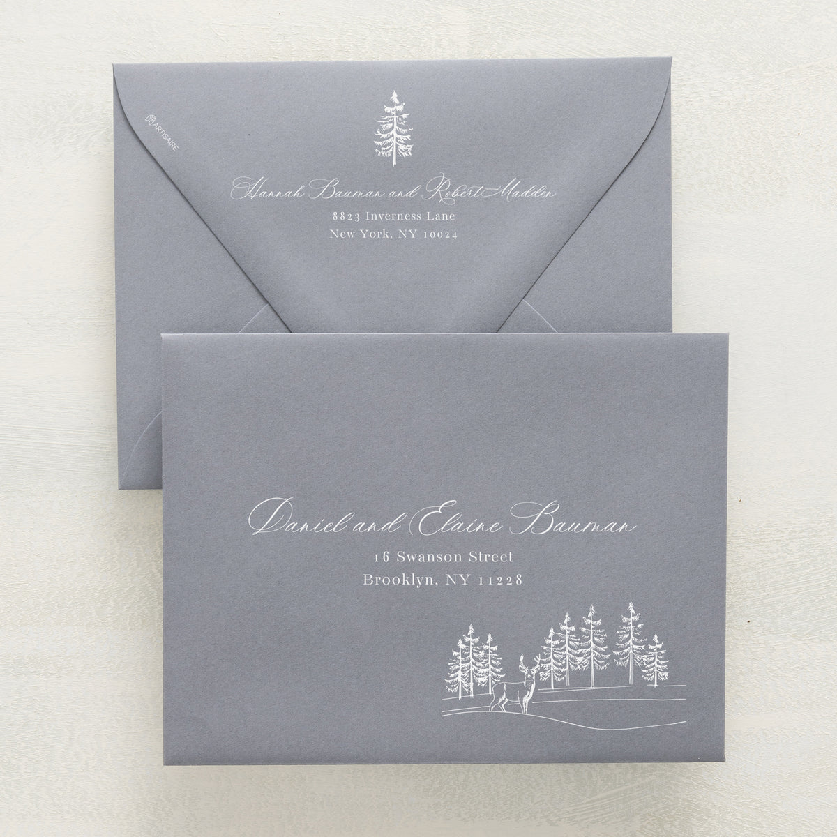 Winter Hideaway Addressed Envelopes