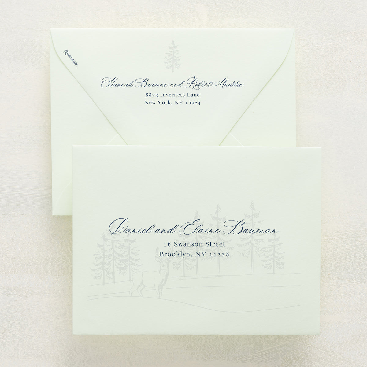 Winter Hideaway Addressed Envelopes