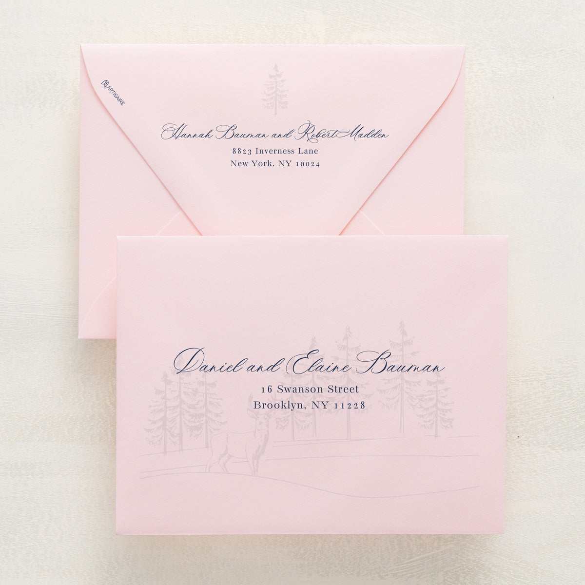 Winter Hideaway Addressed Envelopes