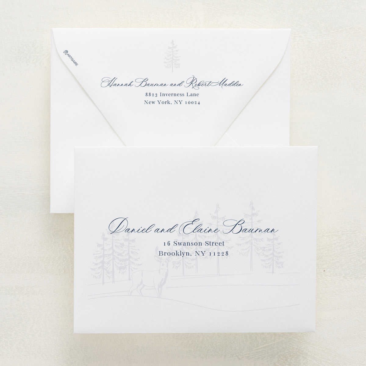 Winter Hideaway Addressed Envelopes