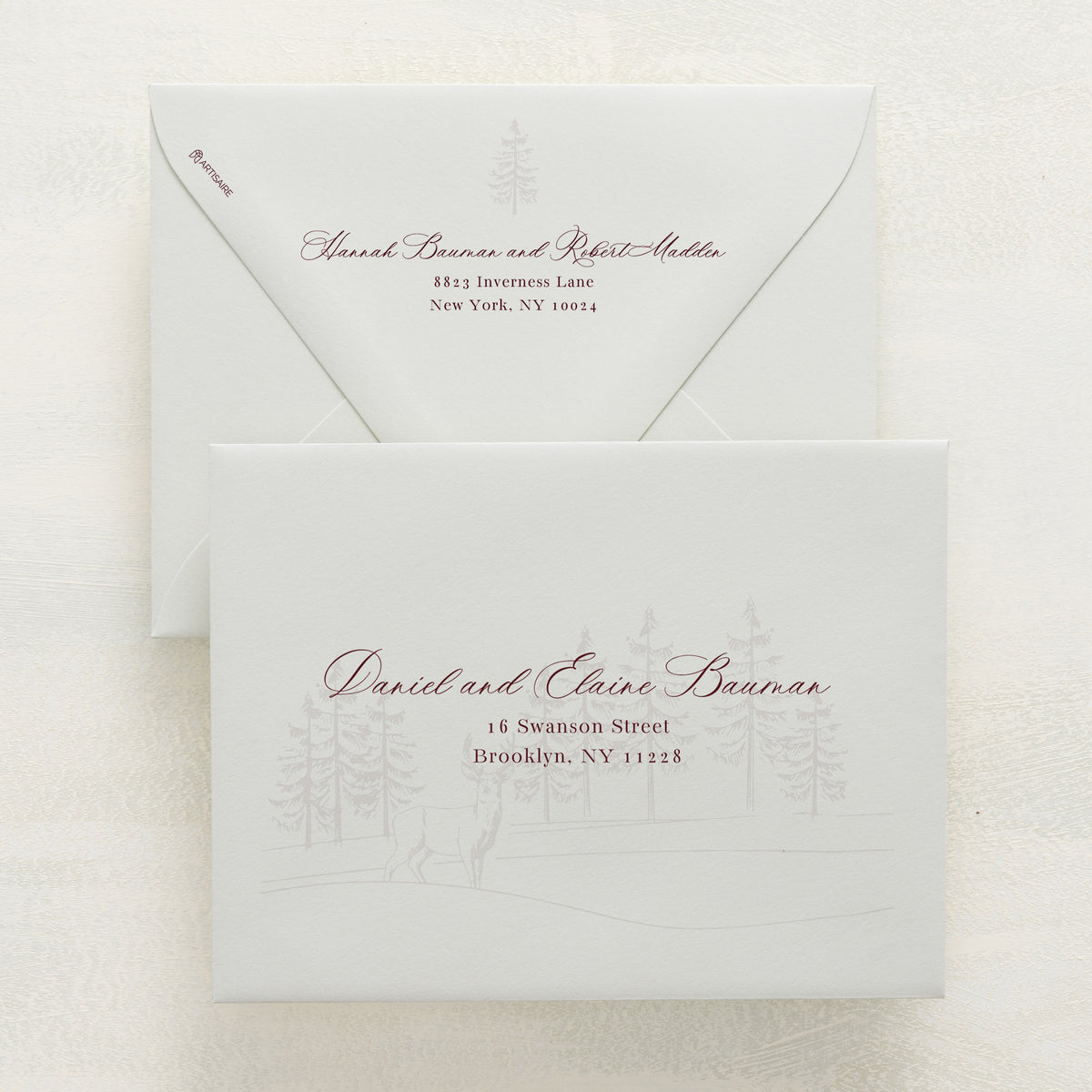 Winter Hideaway Addressed Envelopes