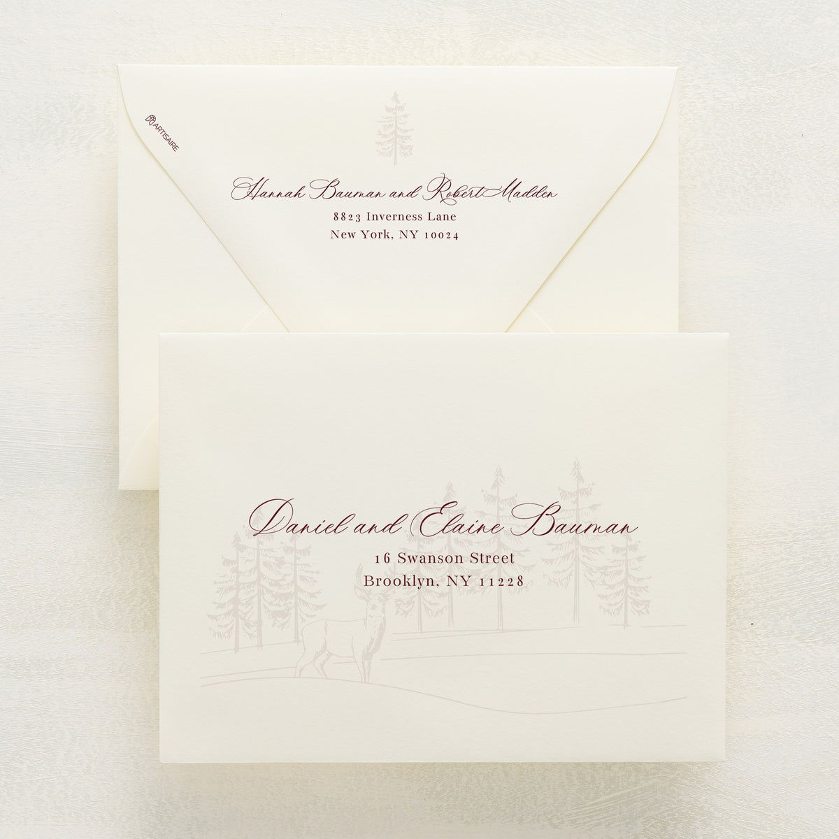 Winter Hideaway Addressed Envelopes