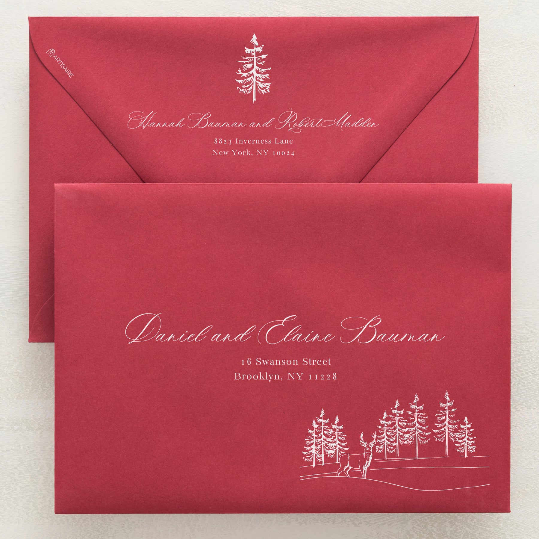 Winter Hideaway Addressed Envelopes