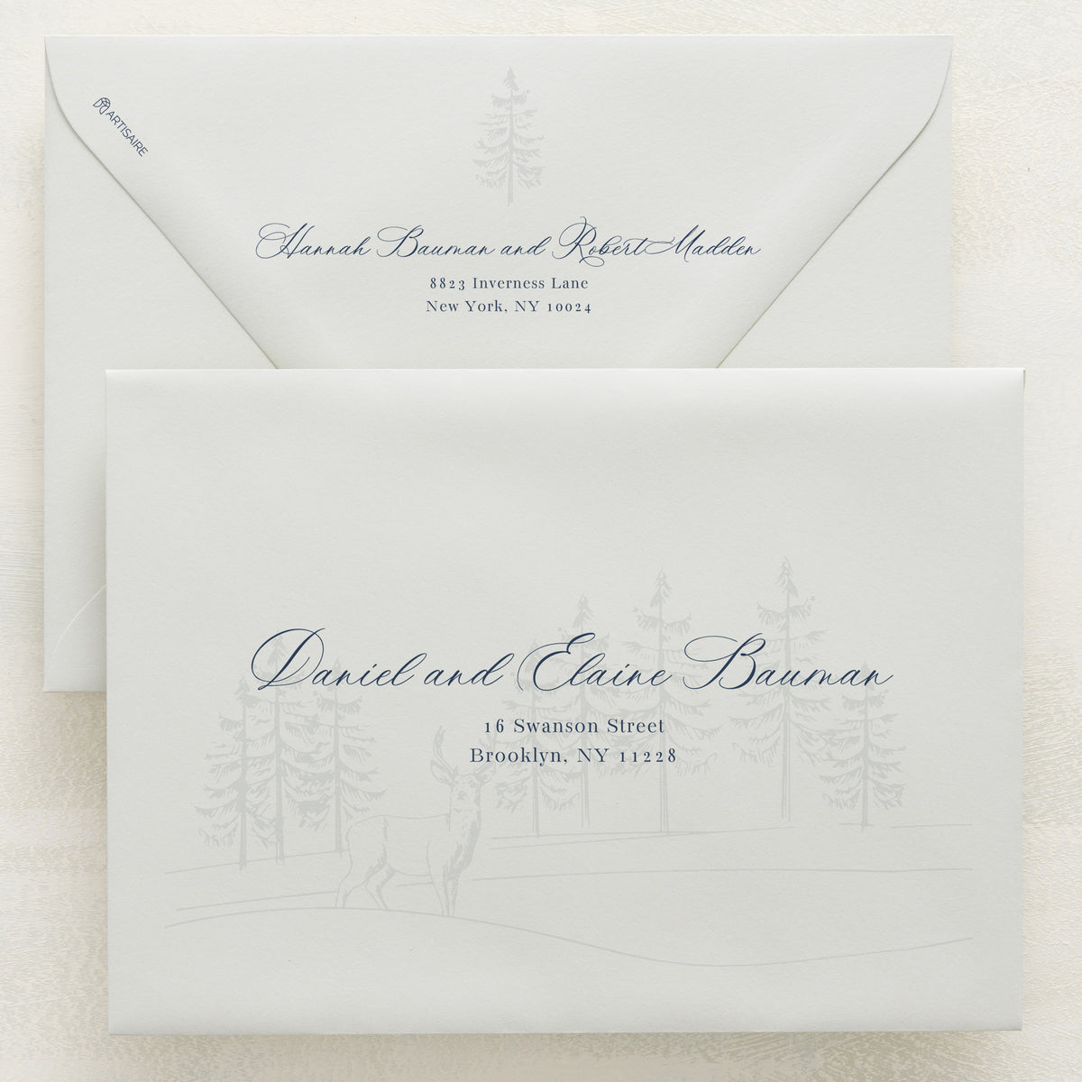 Winter Hideaway Addressed Envelopes