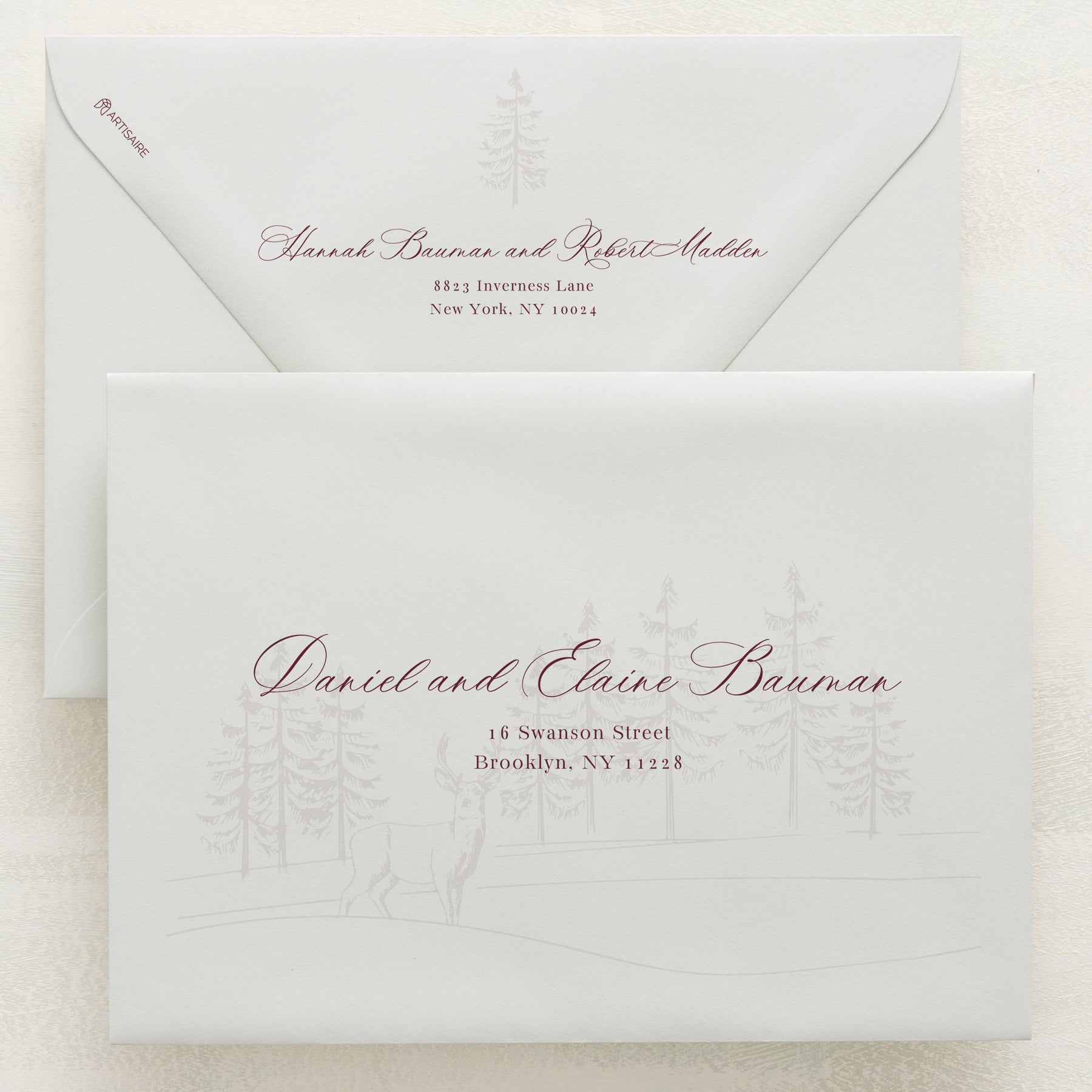 Winter Hideaway Addressed Envelopes