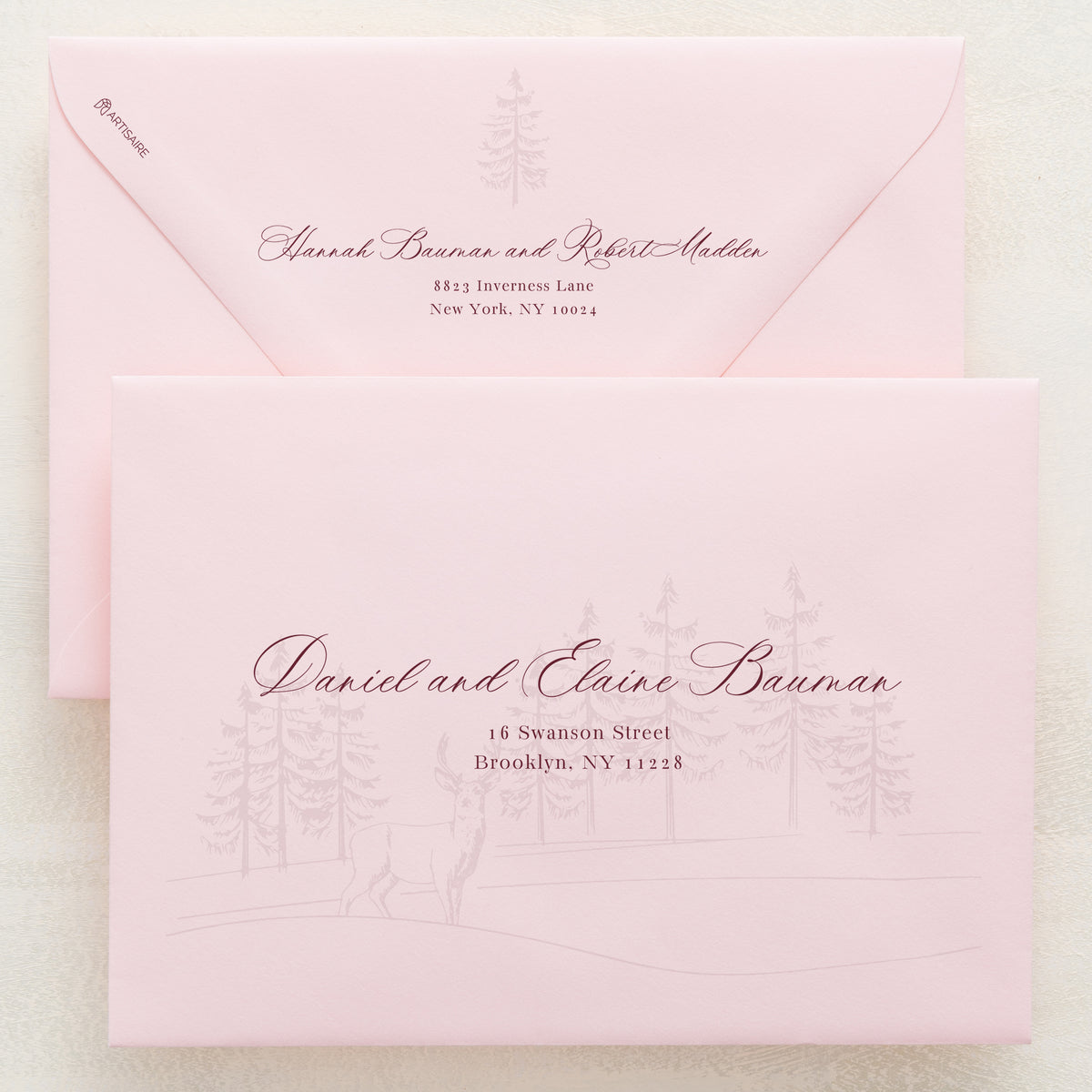 Winter Hideaway Addressed Envelopes