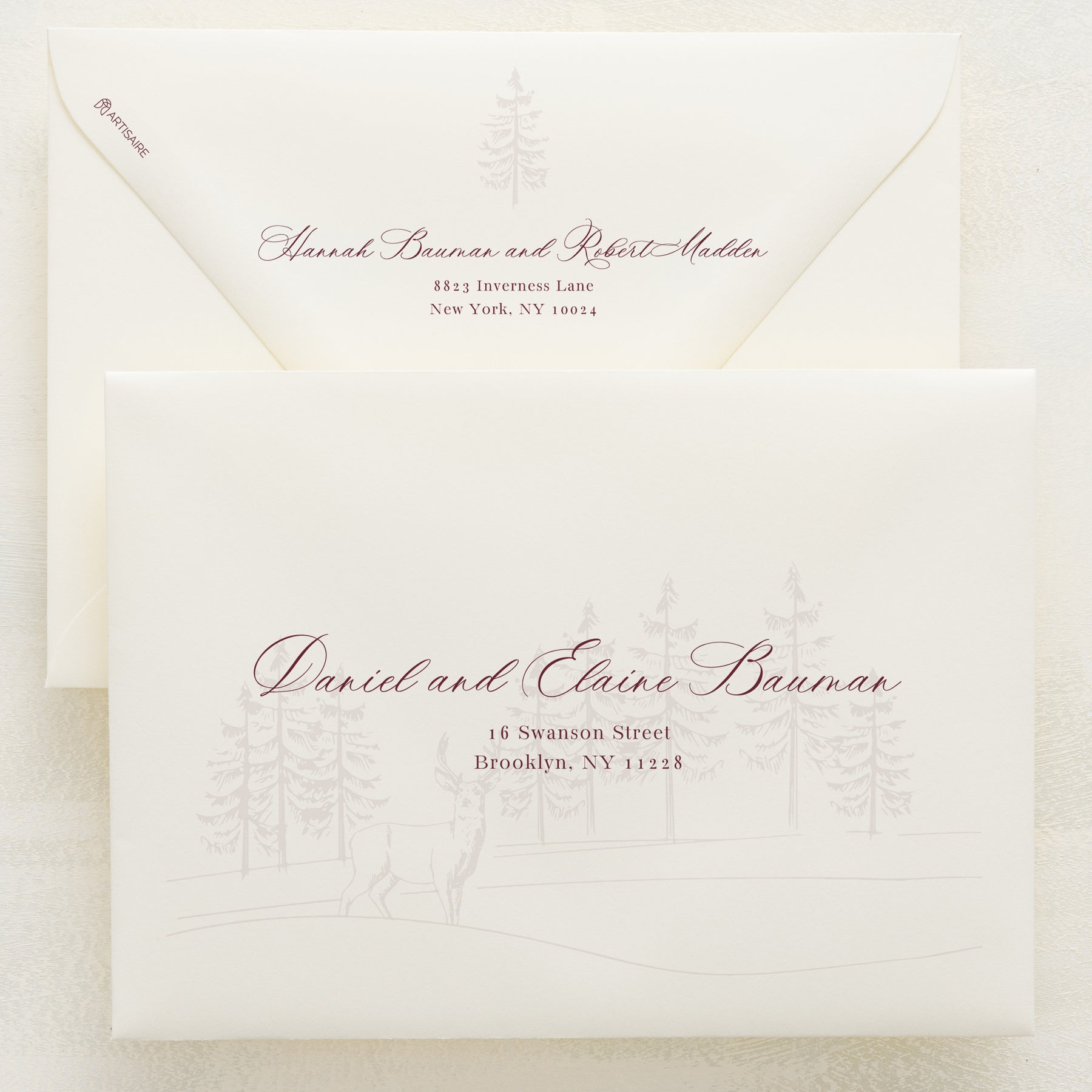 Winter Hideaway Addressed Envelopes