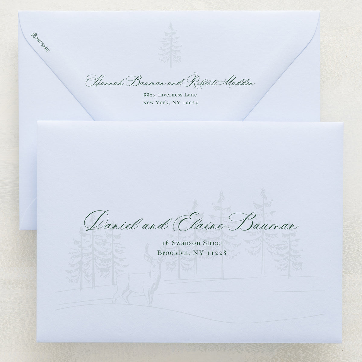 Winter Hideaway Addressed Envelopes