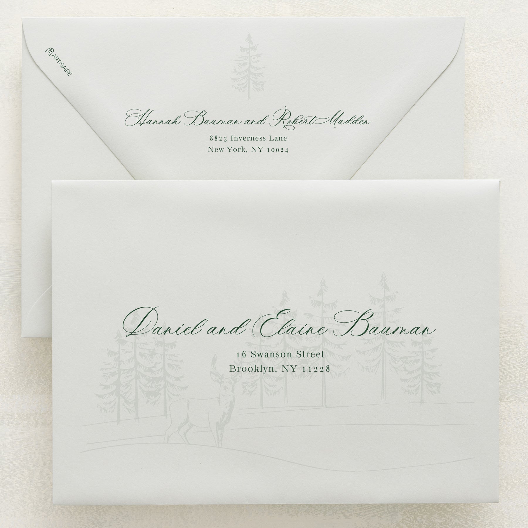 Winter Hideaway Addressed Envelopes