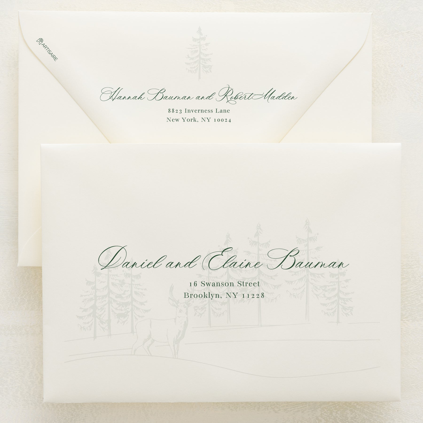 Winter Hideaway Addressed Envelopes