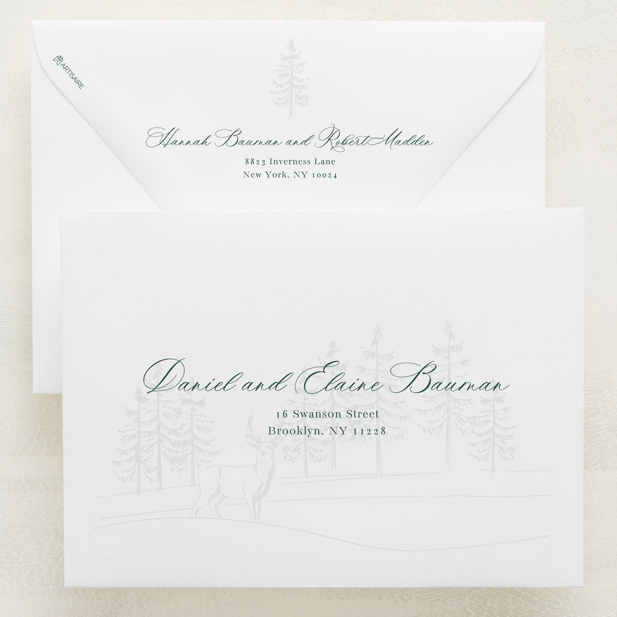 Winter Hideaway Addressed Envelopes