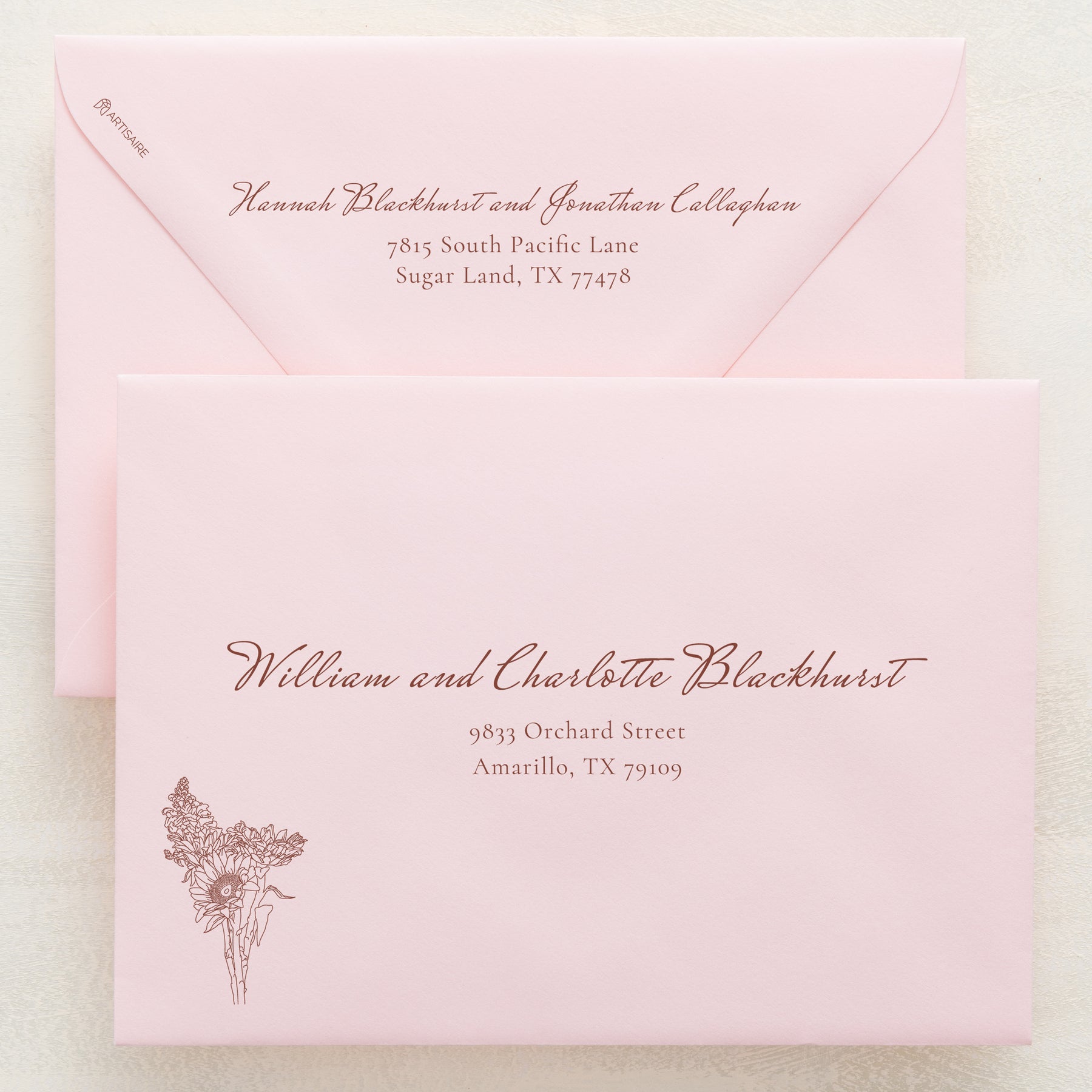 (Sample) Midsummer Addressed Envelopes