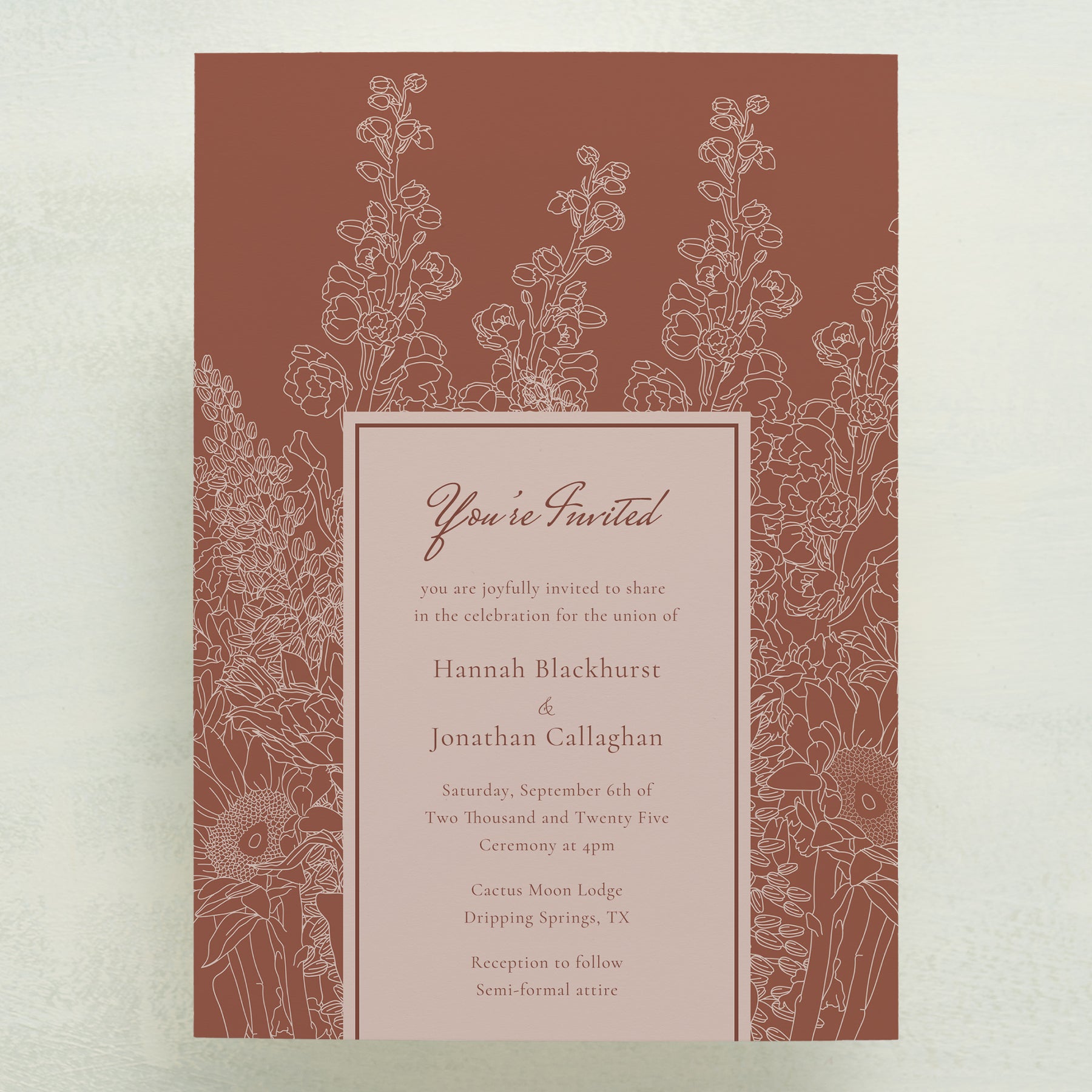 (Sample) Midsummer Wedding Invitations