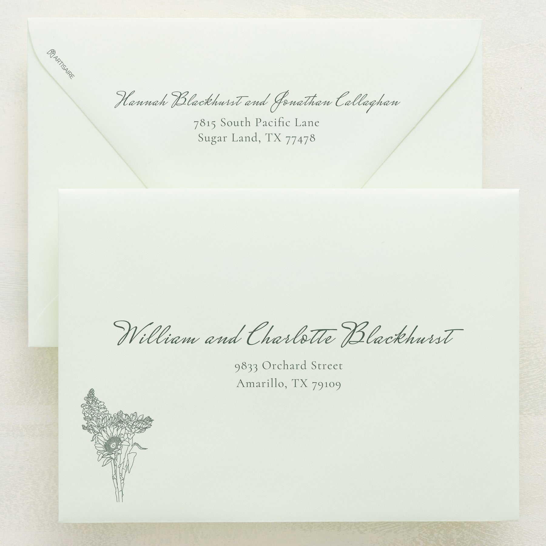 (Sample) Midsummer Addressed Envelopes