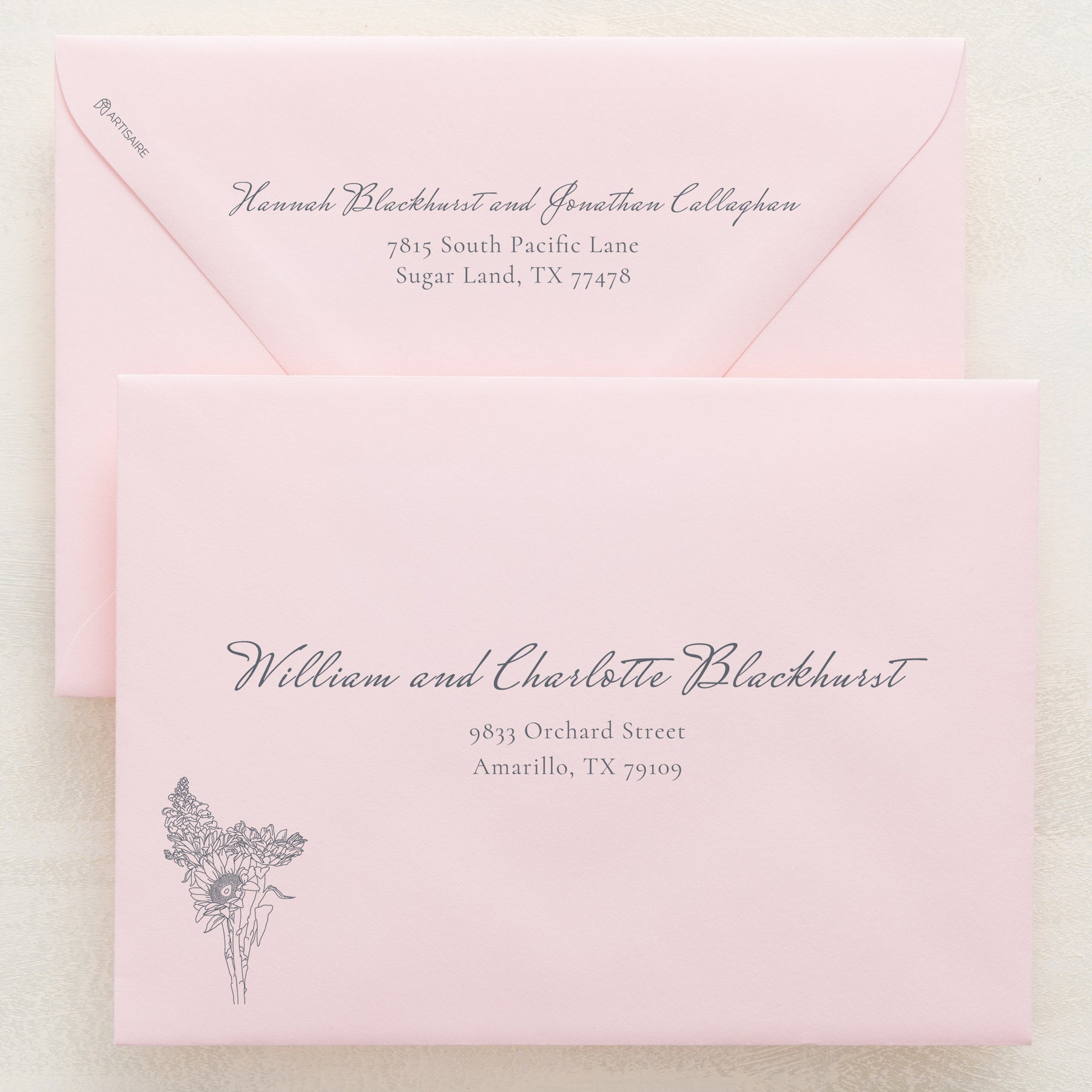 (Sample) Midsummer Addressed Envelopes