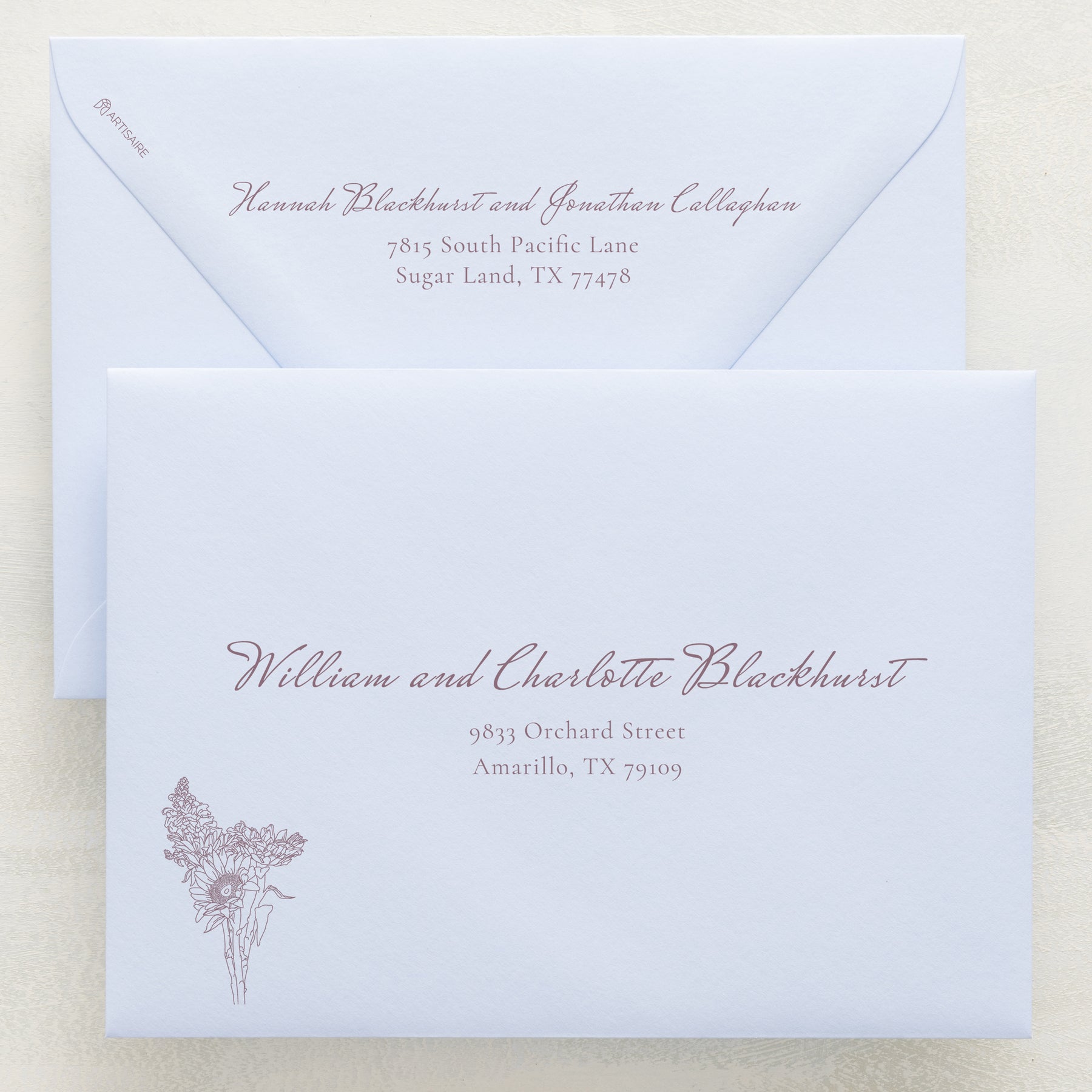 (Sample) Midsummer Addressed Envelopes