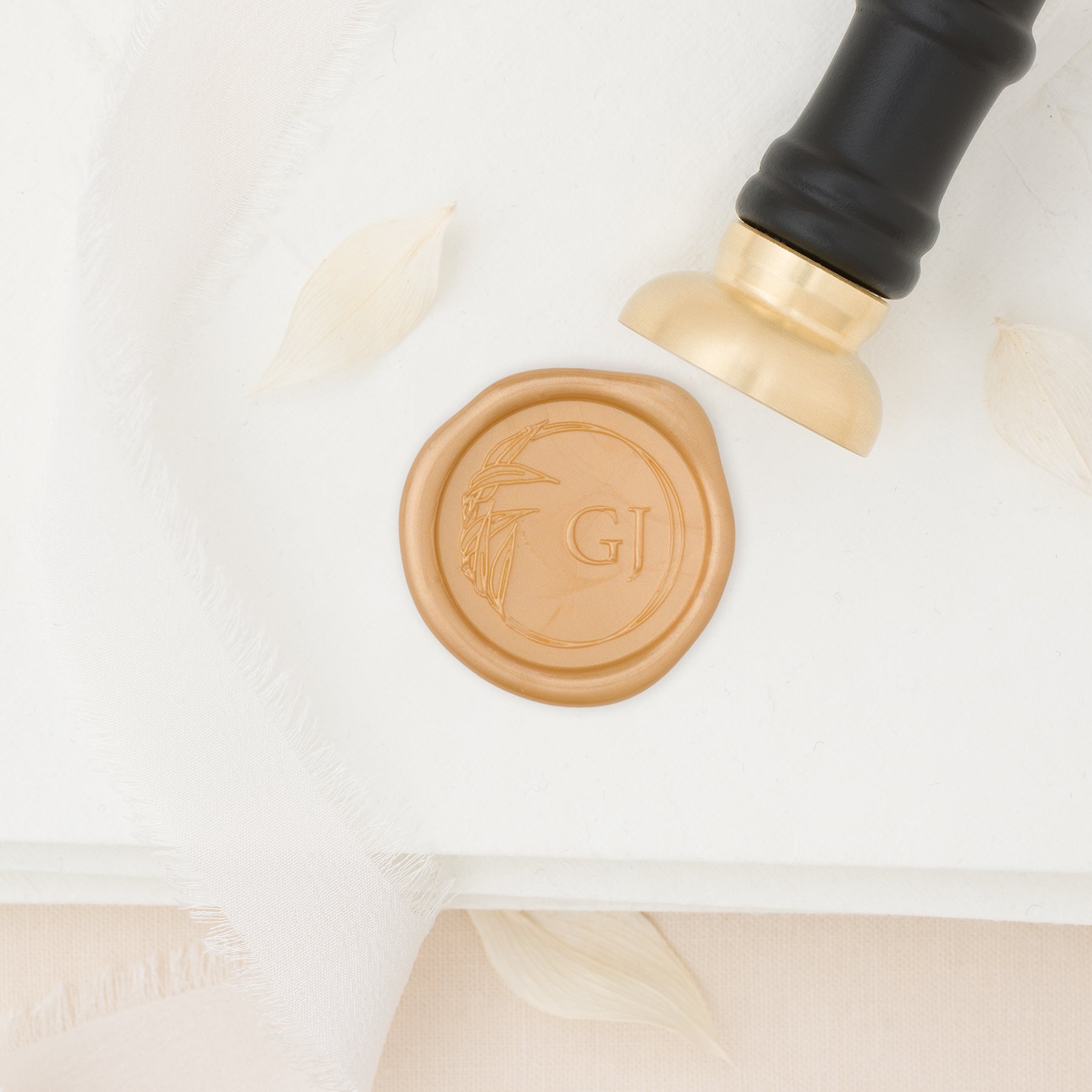 Full Bloom Monogram Wax Stamp