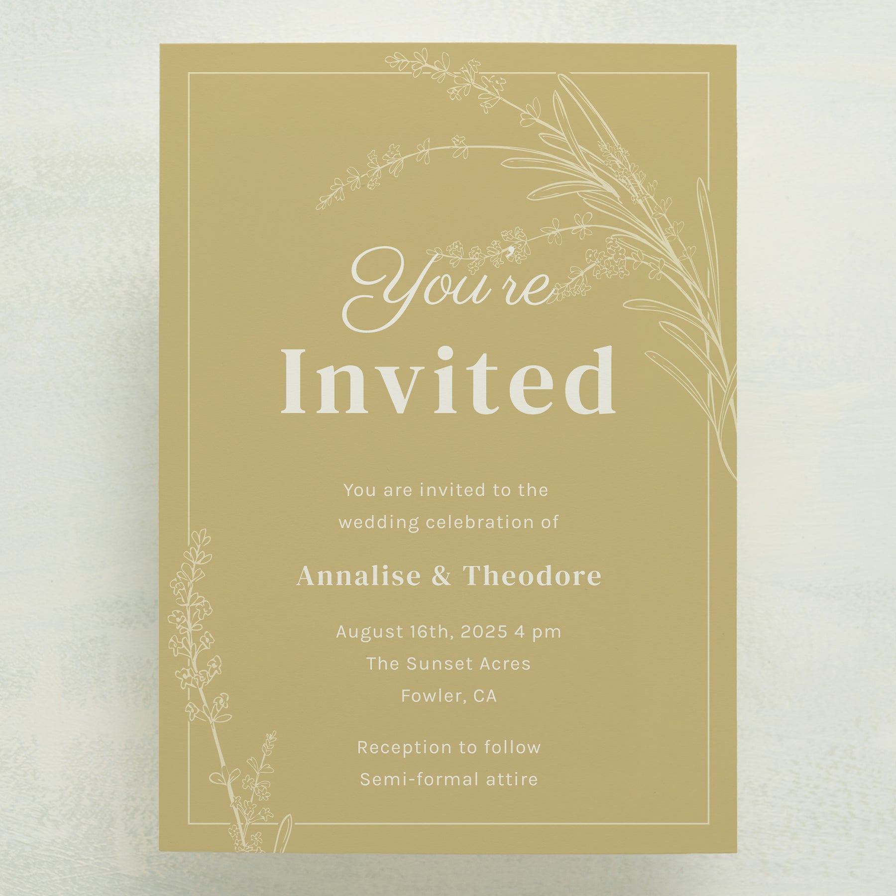 (Sample) Boundless Wedding Invitations