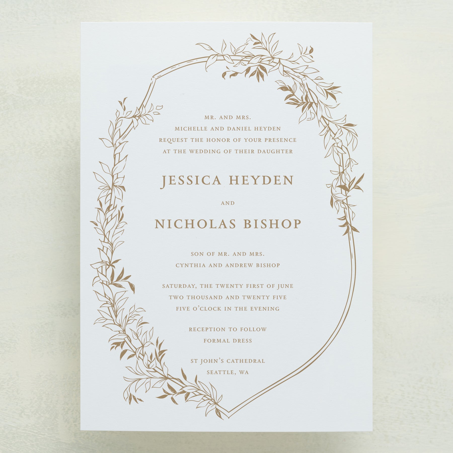 (Sample) Monarch Wedding Invitations