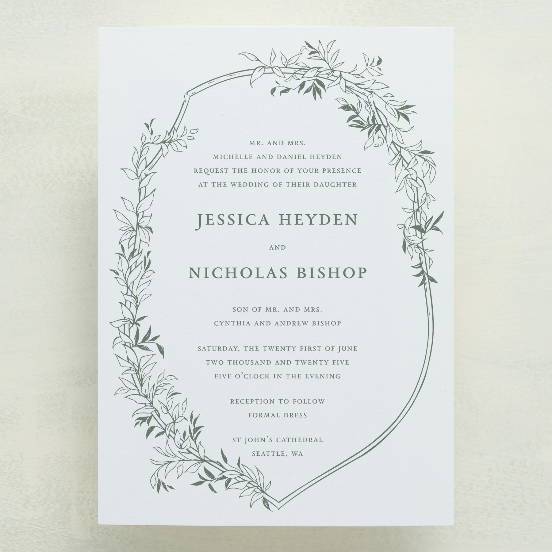 (Sample) Monarch Wedding Invitations