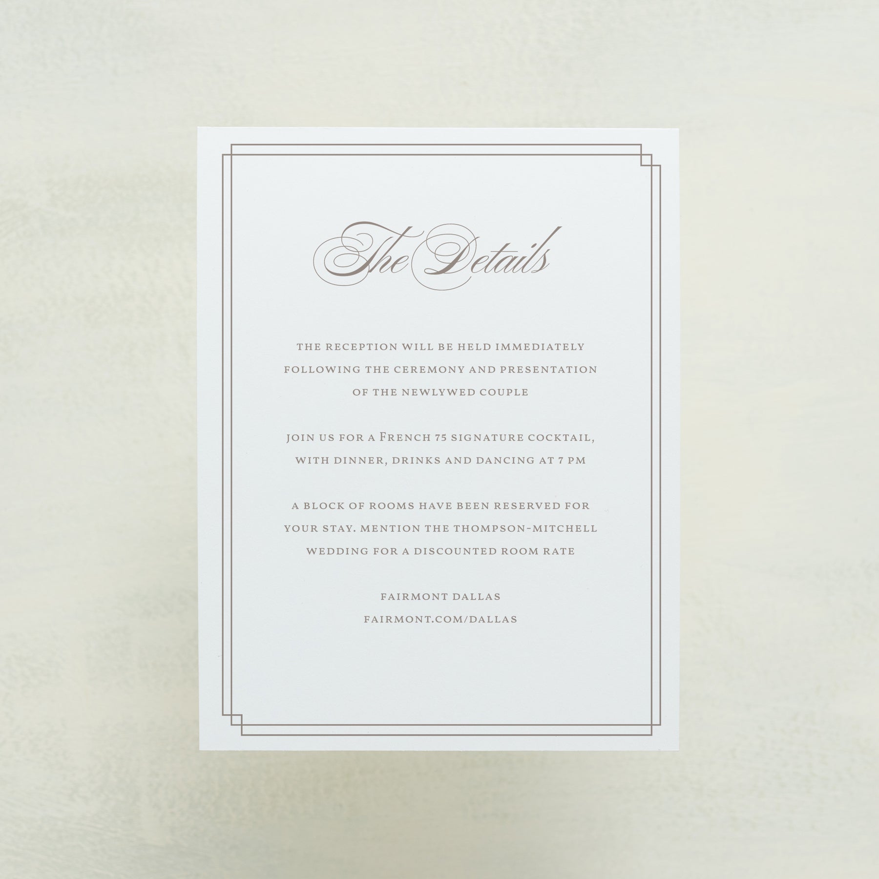 Always Traditional Details Card