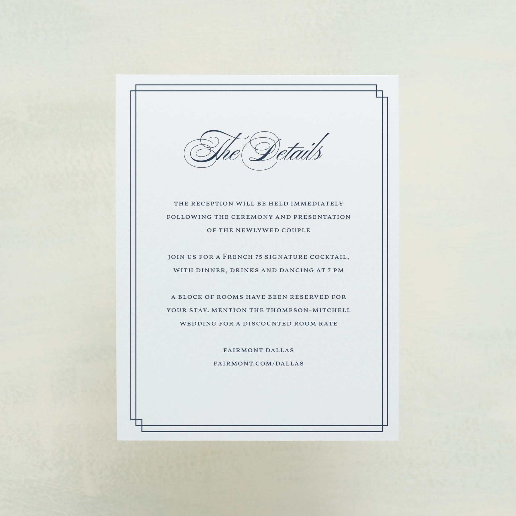 Always Traditional Details Card