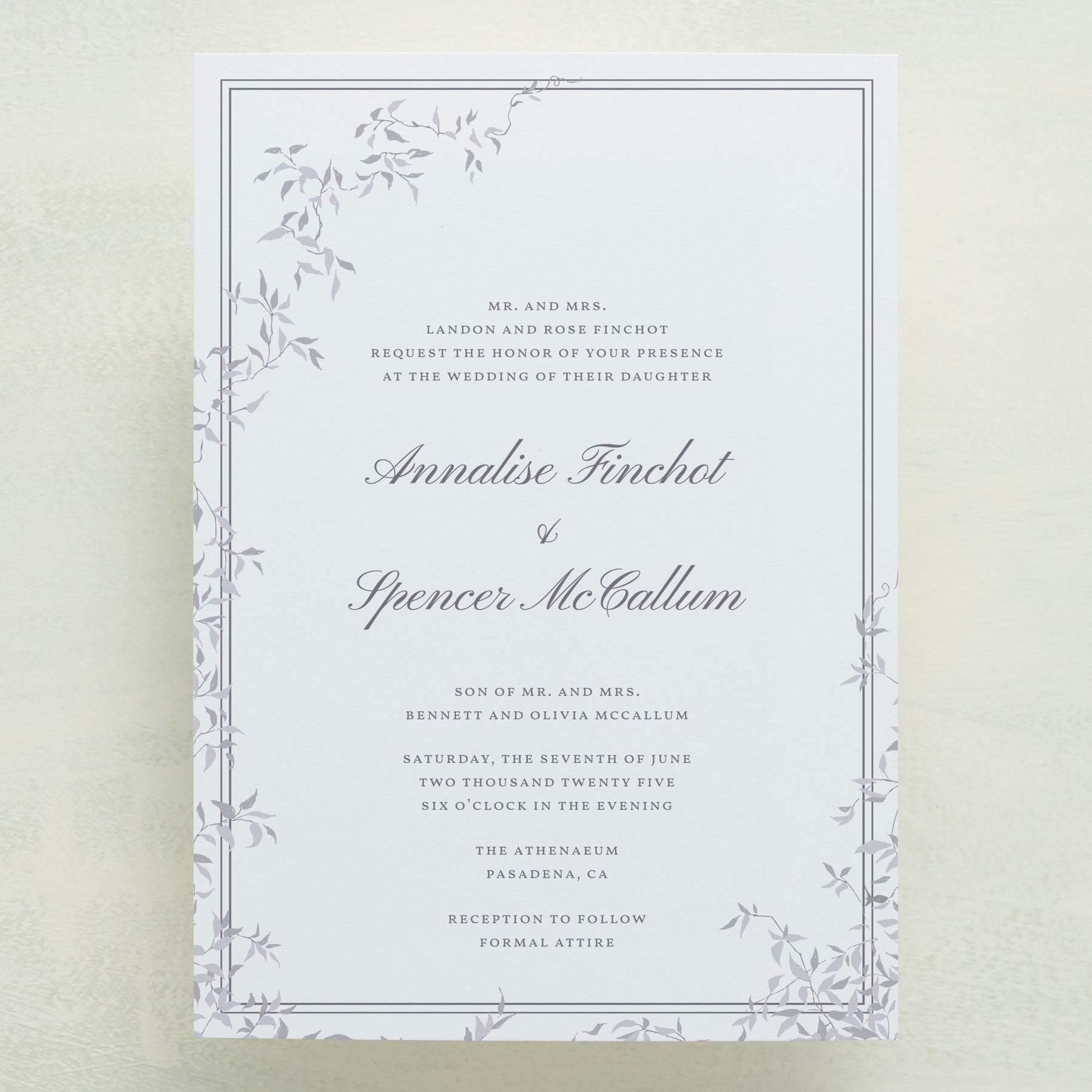 (Sample) Enchantment Wedding Invitations